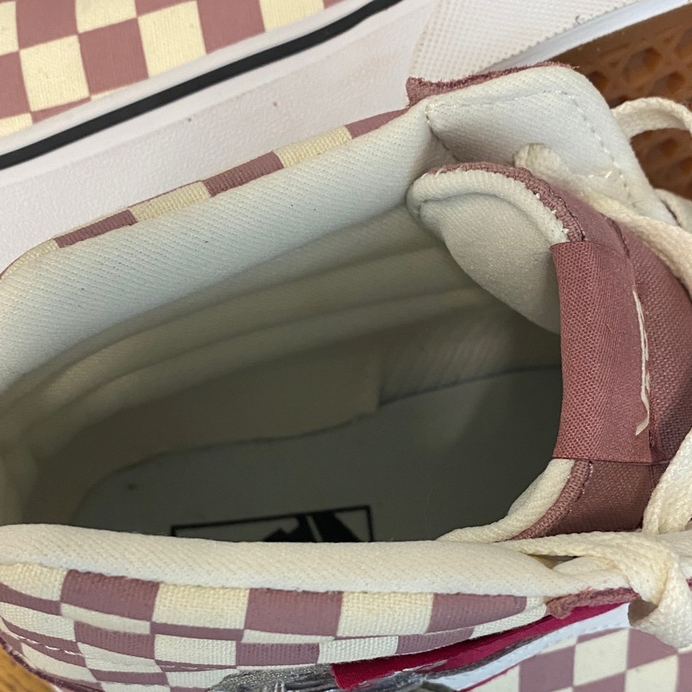 Vans Women's Rose Checkered High-Top Sneakers - Picture 10 of 11